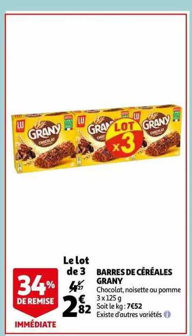 barres de céréales grany