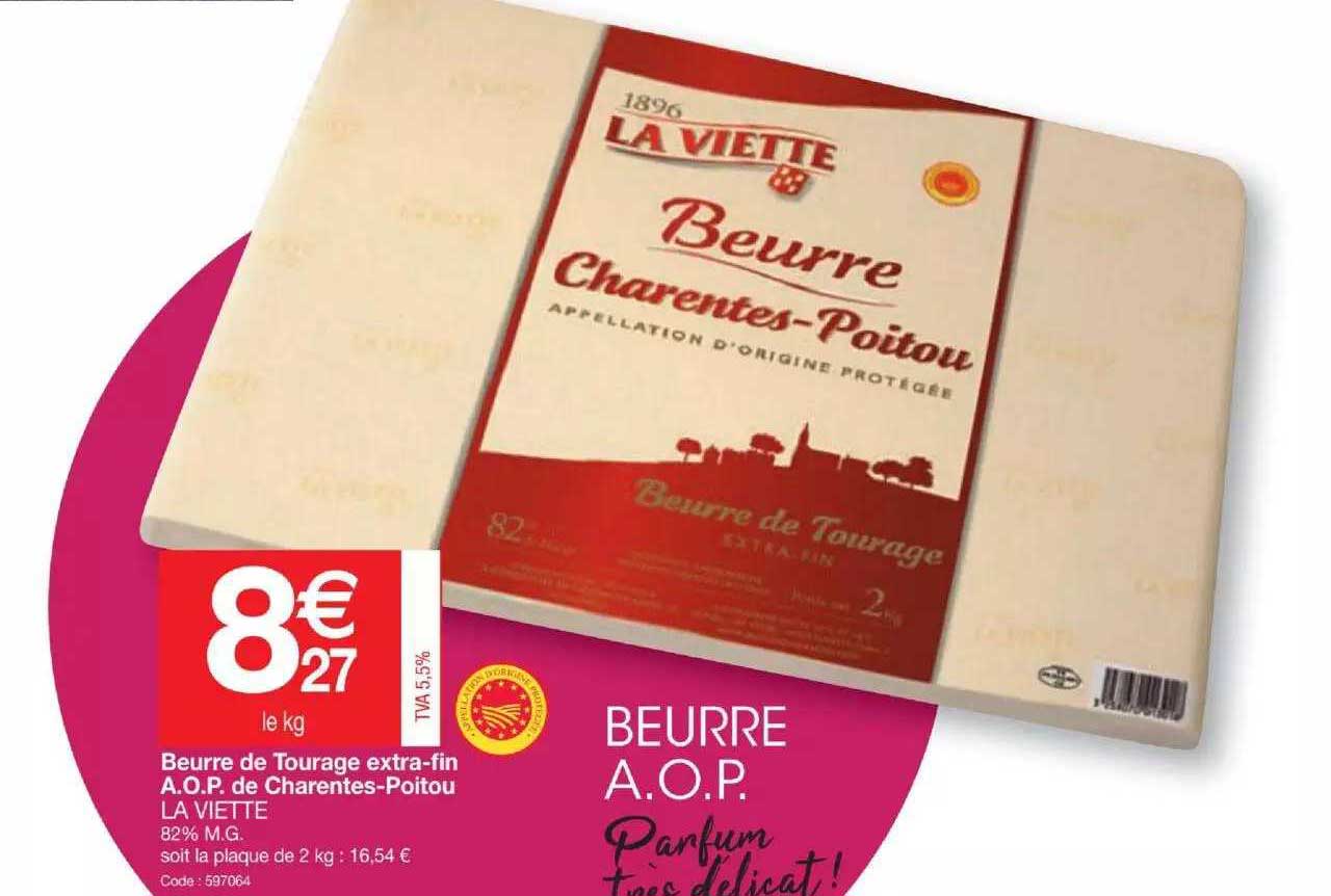 beurre de tourage extra-fin a.o.p. de charentes-Poitou la viette