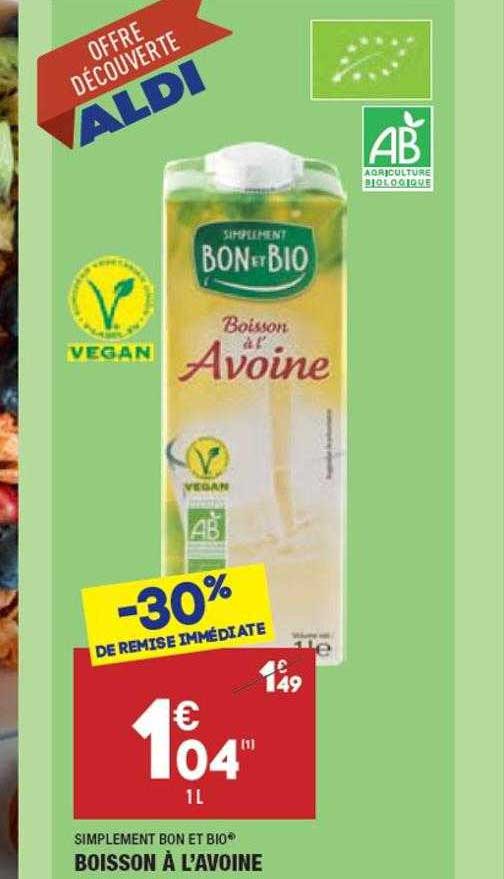 boisson à l'avoine simplement bon et bio