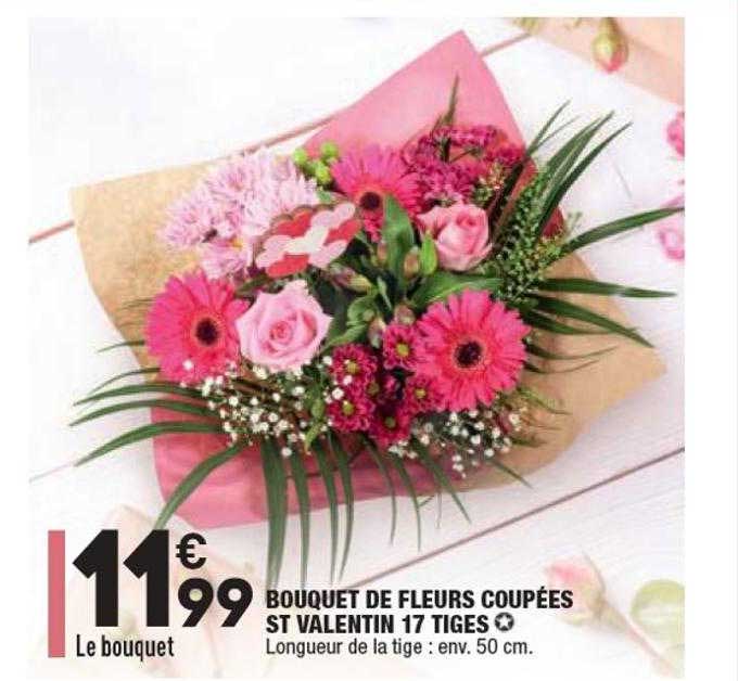 Bouquet De Fleurs Coupées St Valentin 17 Tiges