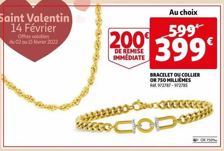 bracelet ou collier or 750 millièmes