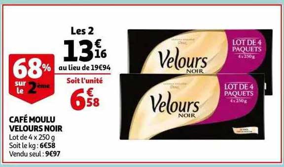 Café Moulu Velours Noir