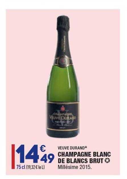 champagne blanc de blancs brut veuve durand