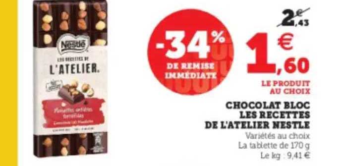 chocolat bloc les recettes de l'atelier nestlé