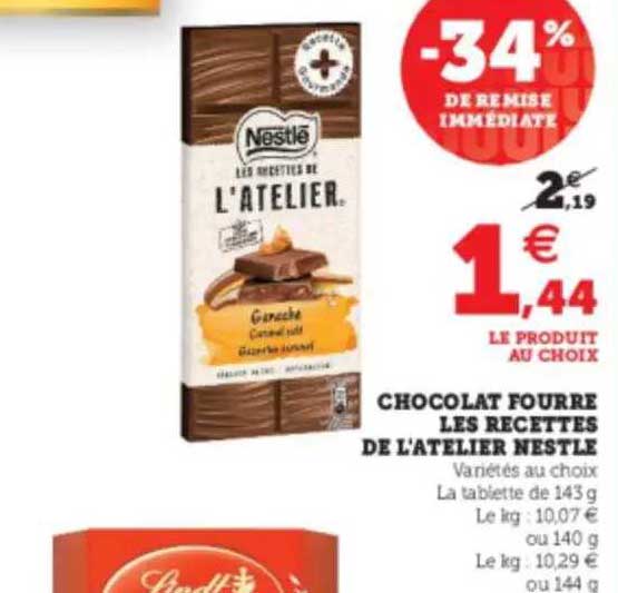 chocolat fourré les recettes de l'atelier nestlé