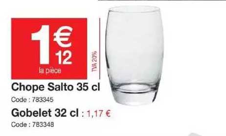 chope salto 35 cl, gobelet 32 cl