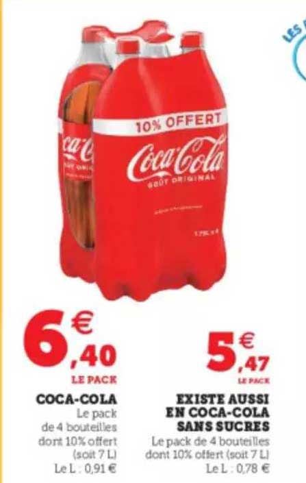 coca-cola, coca-cola sans sucres