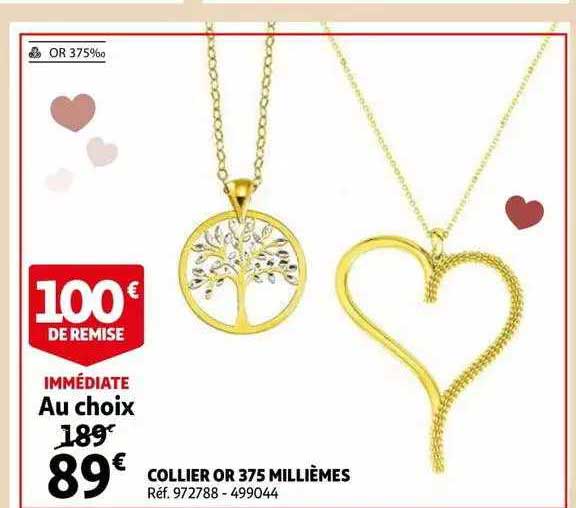 collier or 375 millièmes