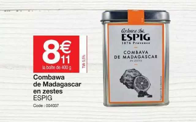 combawa de madagascar en zestes espig