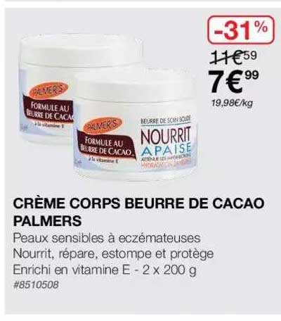 Crème Corps Beurre De Cacao Palmers