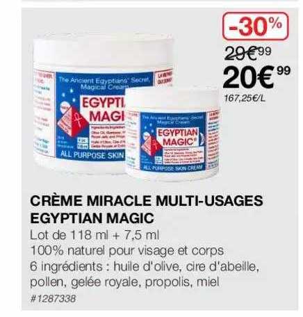 crème miracle multi-usages egyptian magic