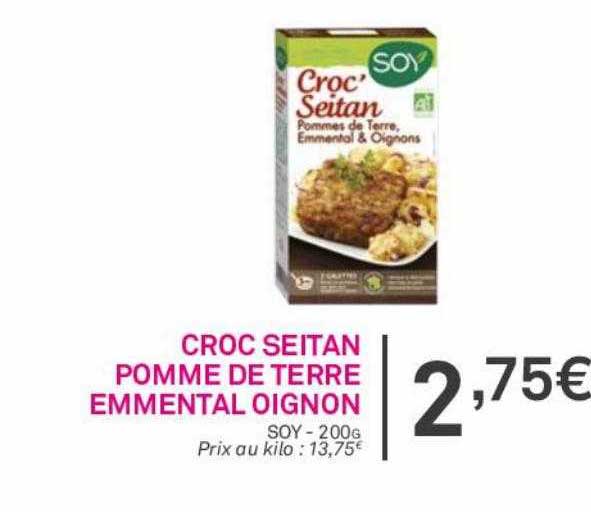 Croc Seitan Pomme De Terre Emmental Oignon