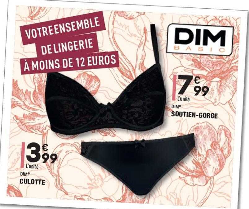 culotte dim, soutien-gorge dim