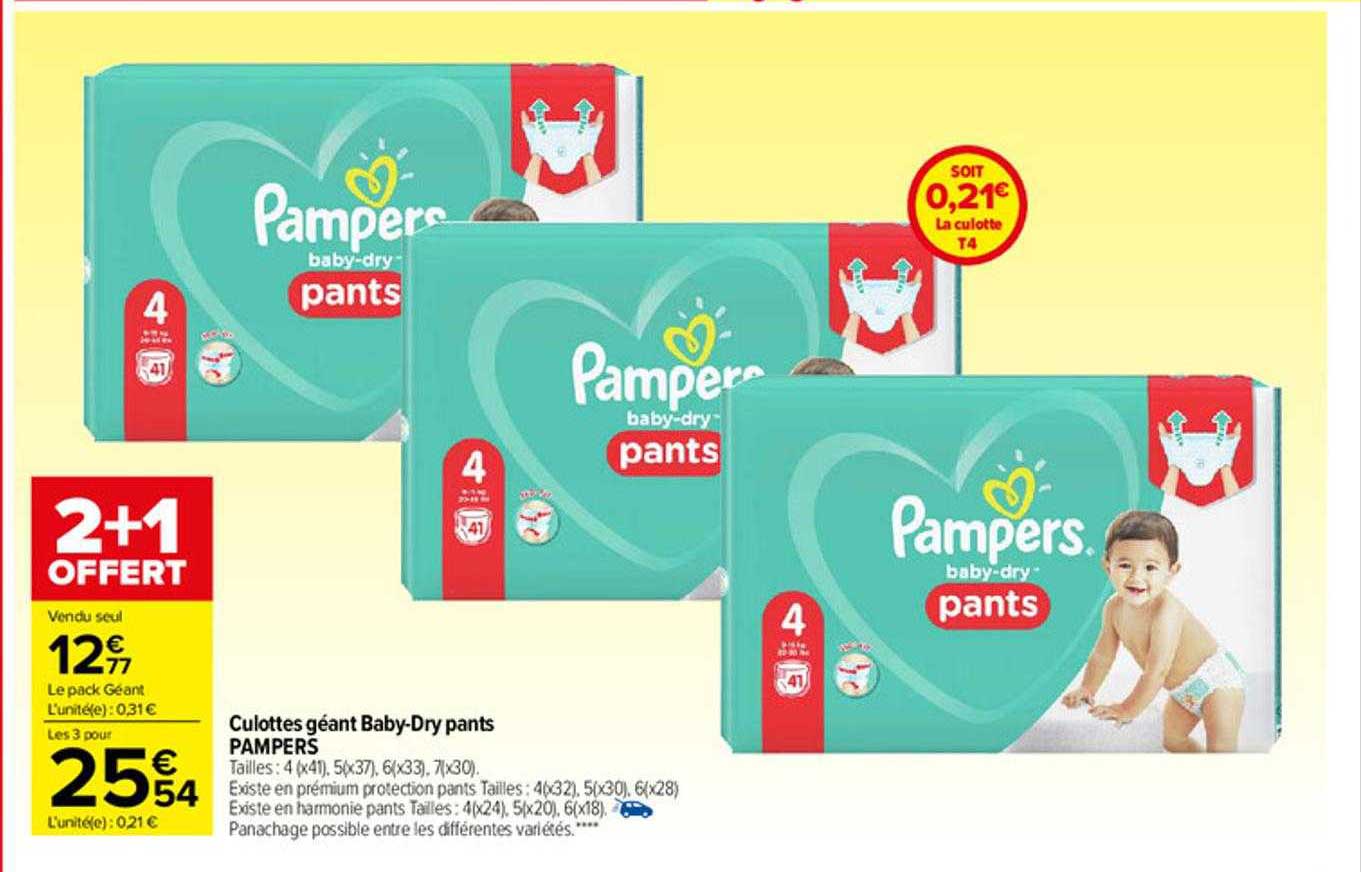 culottes géant baby-Dry pants pampers