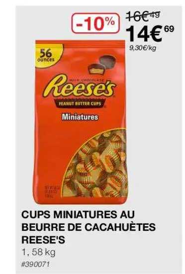 cups miniatures au beurre de cacahuètes reese's