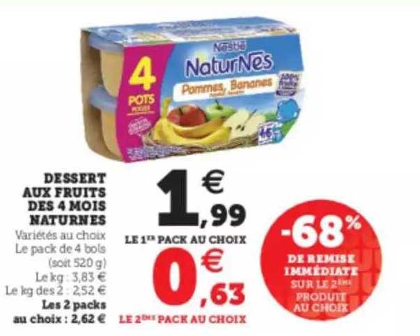 Dessert Aux Fruits Dès 4 Mois Naturnes
