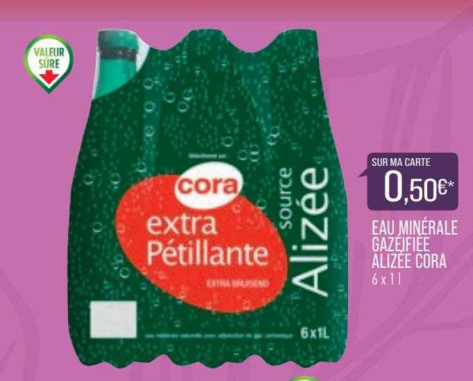 eau minérale gazéifiée alizée cora