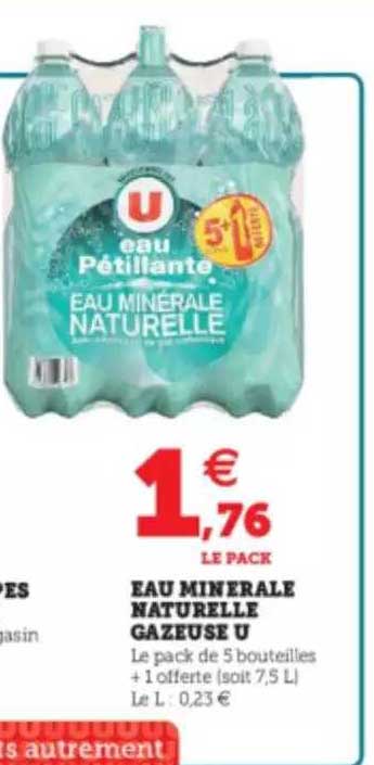 Eau Minérale Naturelle Gazeuse U