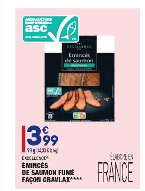 émincés de saumon fumé façon gravlax excellence