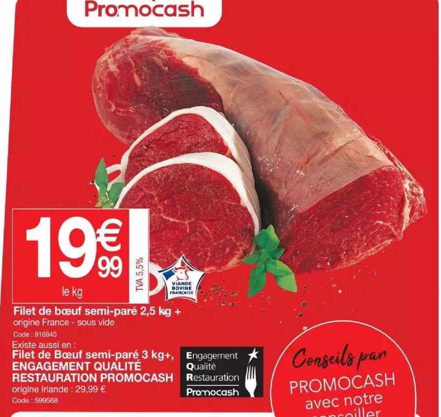 filet de bœuf semi-paré, engagement qualité restauration promocash