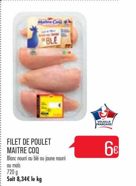 filet de poulet maître coq