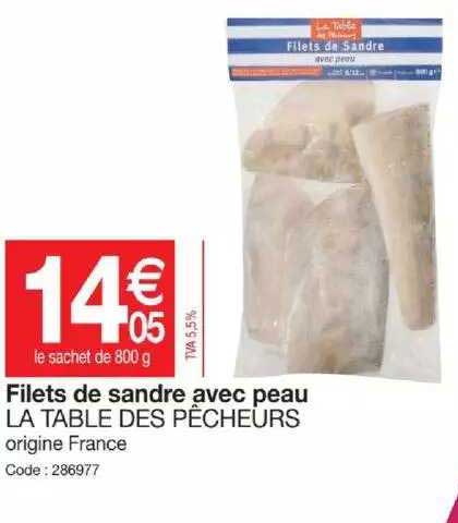 filets de sandre avec peau la table des pêcheurs
