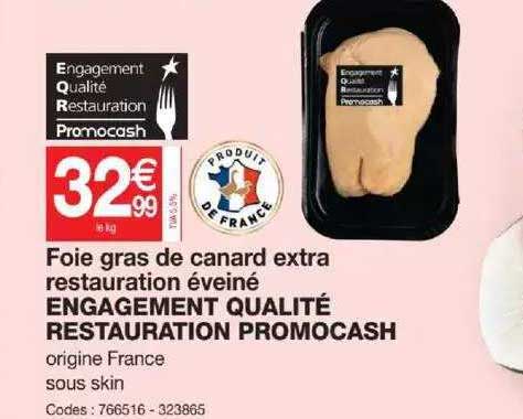 foie gras de canard extra restauration éveiné engagement qualité restauration promocash