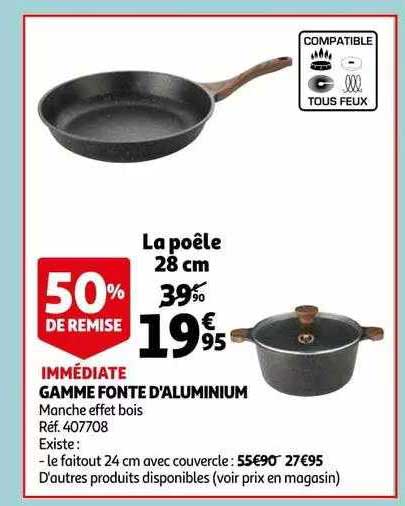 gamme fonte d'aluminium : la poêle 28 cm
