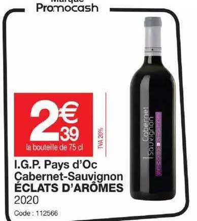 i.g.p. pays d'oc cabernet-Sauvignons éclats d'arômes 2020