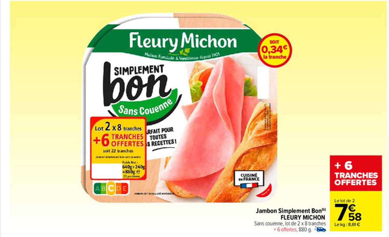jambon simplement bon fleury michon
