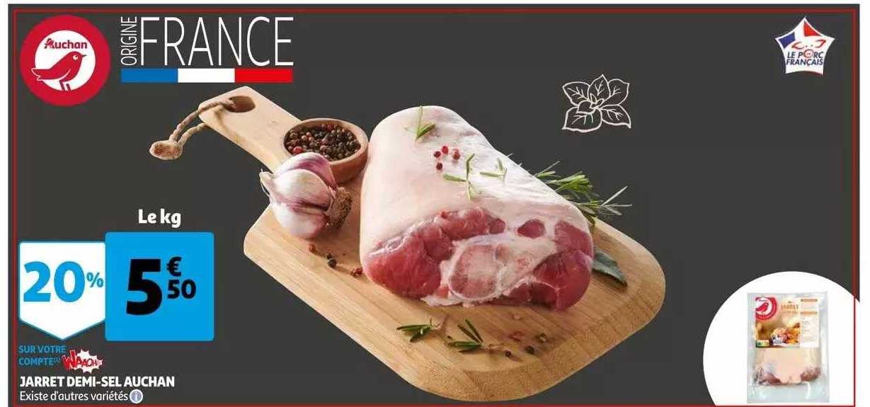 jarret demi-sel auchan