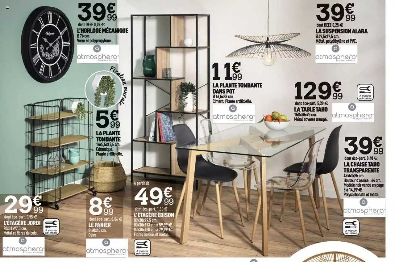 l'étagère jordi, le panier, l'étagère edison, la plante tombante, la plante tombante dans pot, la table taho, la chaise taho transparente