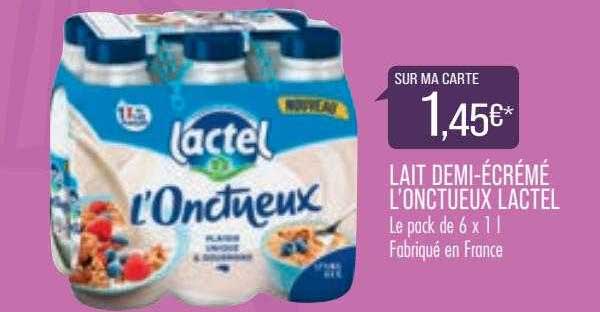 lait demi-écrémé l'onctueux lactel