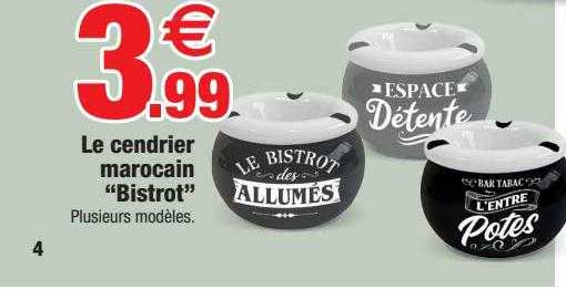 le cendrier marocain "bistrot"