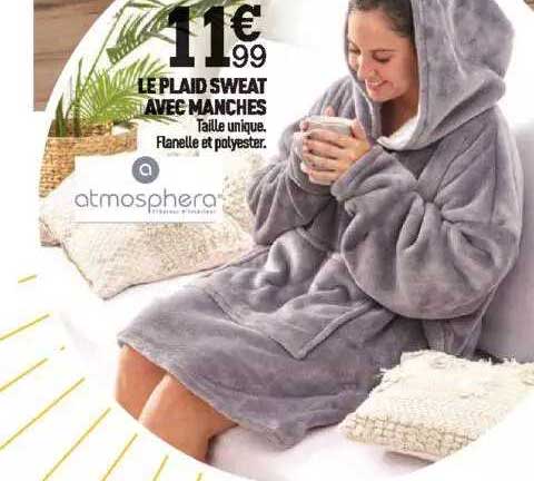 le plaid sweat avec manches