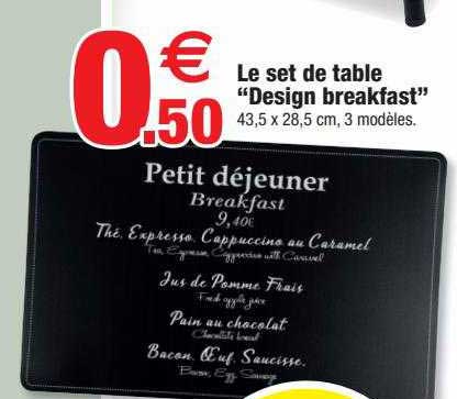 le set de table "design breakfast"