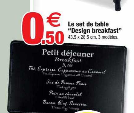 le set de table "design breakfast"