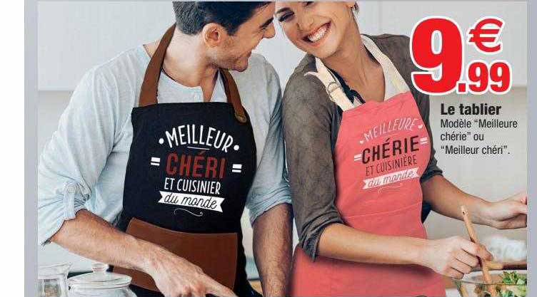 le tablier "meilleure chérie" ou "meilleur chéri"
