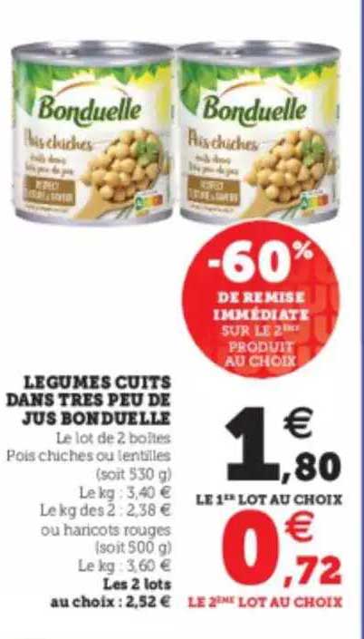 légumes cuits dans très peu de jus bonduelle