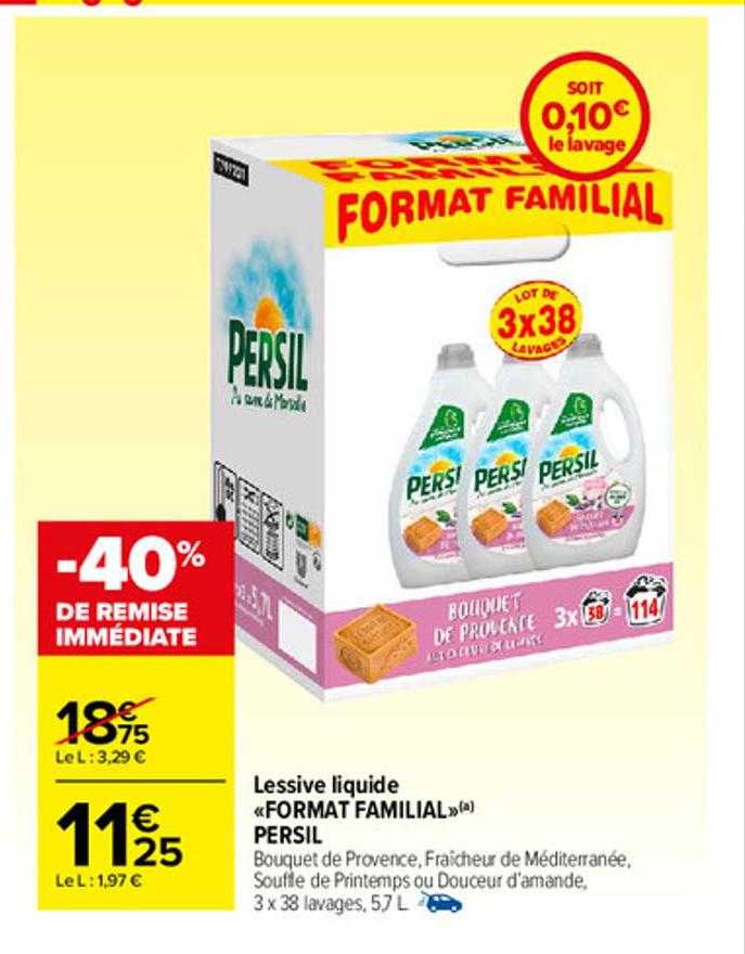 lessive liquide "format familial" persil