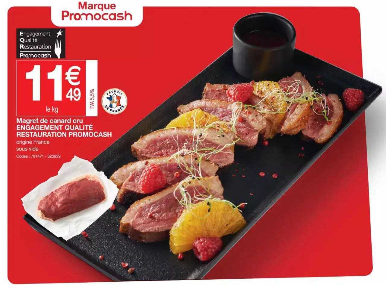 magret de canard cru engagement qualité restauration promocash