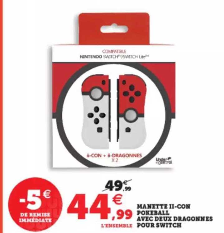 manette II-con pokéball avec deux dragonnes pour switch