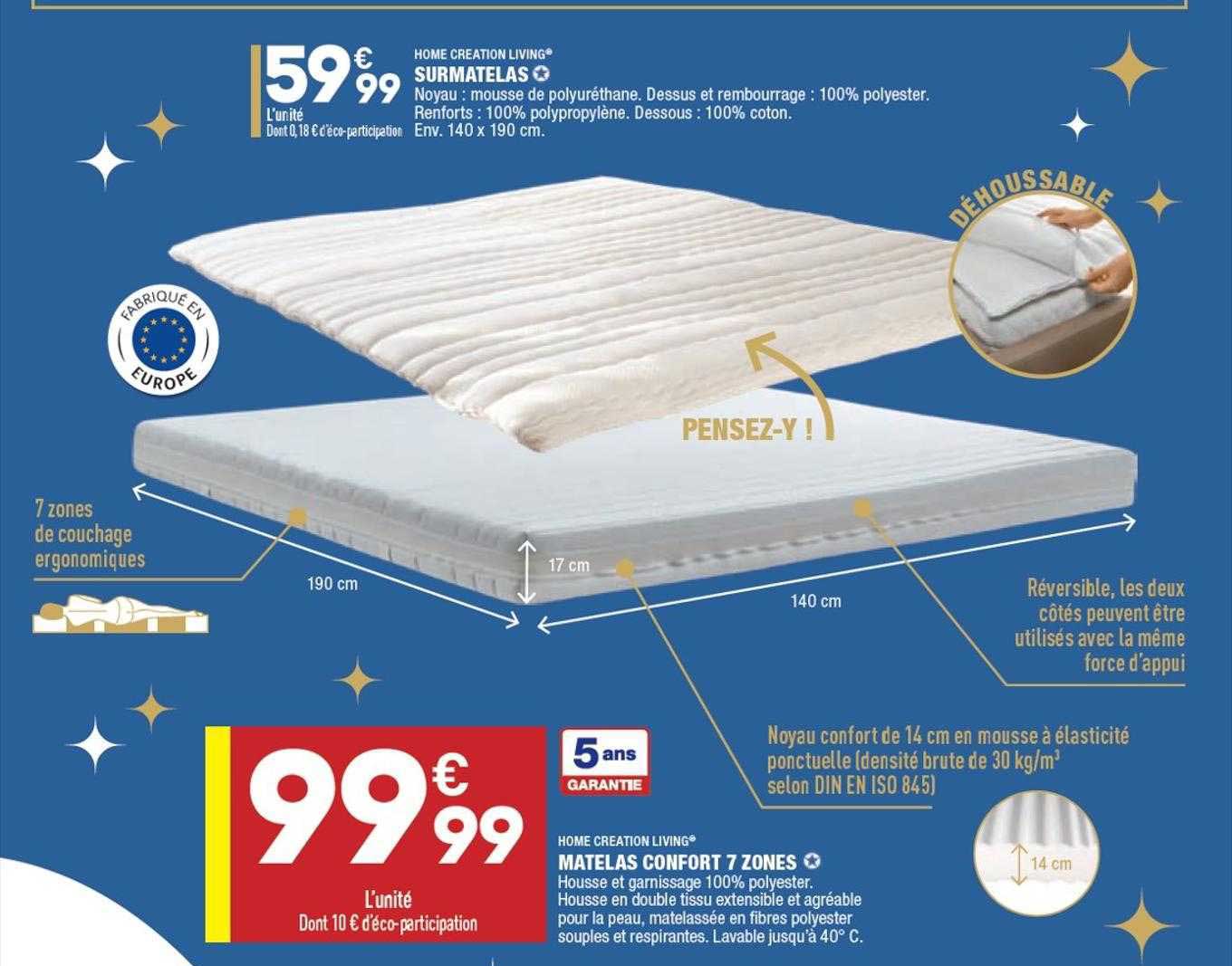 matelas confort 7 zones home création living