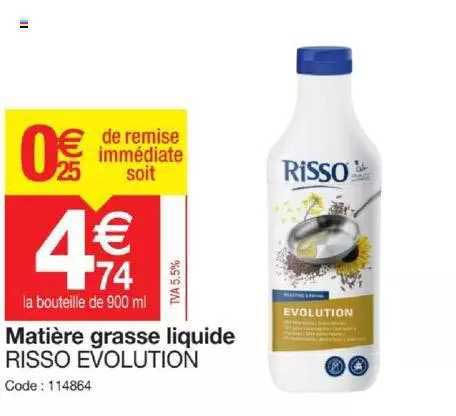 matière grasse liquide risso évolution