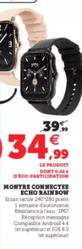 montre connectée écho rainbow