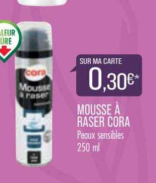 mousse à raser cora