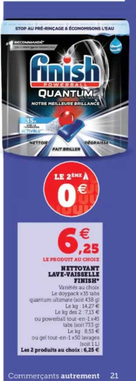 nettoyant lave-vaisselle finish