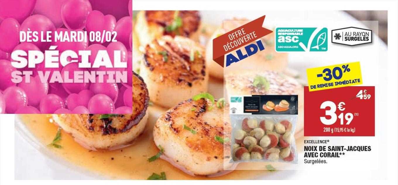 noix de saint-jacques avec corail excellence