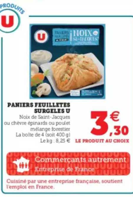 Paniers Feuilletés Surgelés U