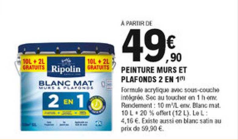 Peinture Murs Et Plafonds 2 En 1 Ripolin